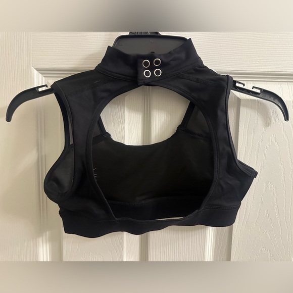 Ivy Sky Dance Top Crop Dancewear Size LC Girls Large Black - Picture 2 of 3